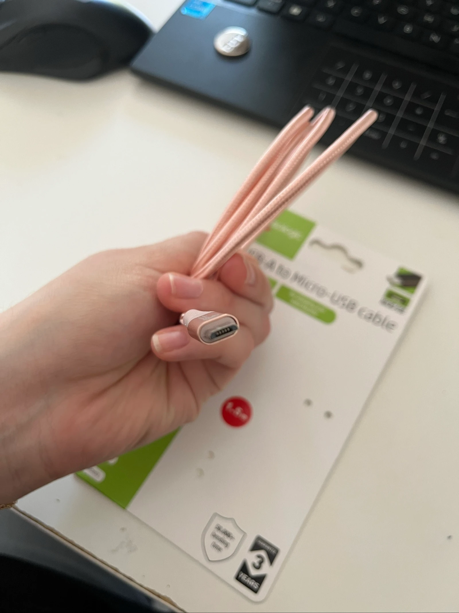 USB-A/Micro-USB oplaadkabel - Roségoud - Actie - 150cm – photo 3